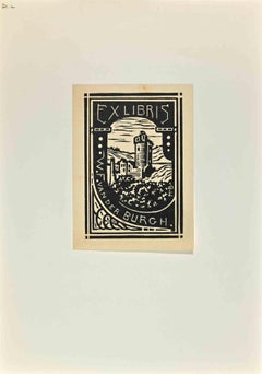  Ex Libris - Vander Burgh - Woodcut - Mid 20th Century