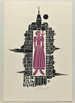 Ex Libris - Gravure sur bois - Milieu du 20e siècle