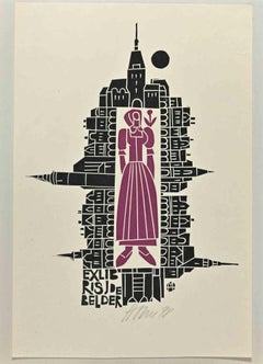  Ex Libris - Woodcut - Mid-20th Century