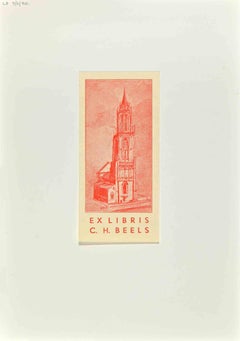 Ex Libris - Gravure sur bois - Milieu du 20e siècle