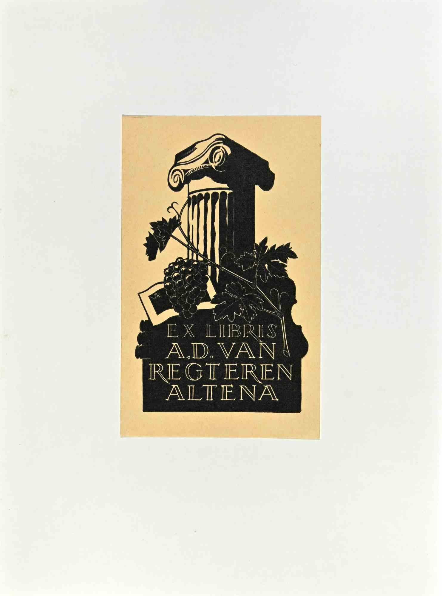  Ex Libris - Regtern Altena - Woodcut - Mid-20th Century - Art by Unknown