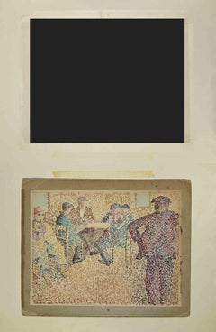 La Taverne - Mixed Media attr. to S. Mendjisky - 20th Century