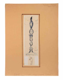 The Candle – Zeichnung von Suzanne Tourte – frühes 20. Jahrhundert