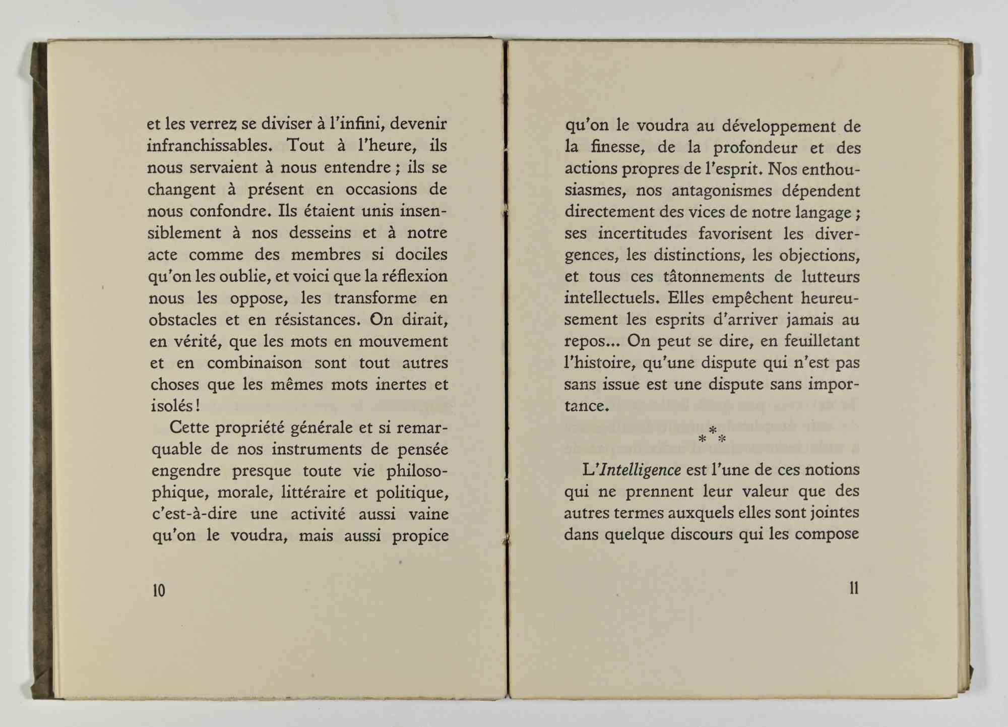 Propos sur L'Intelligence book written by Paul Valery - 1926 - Art by Jacques Villon