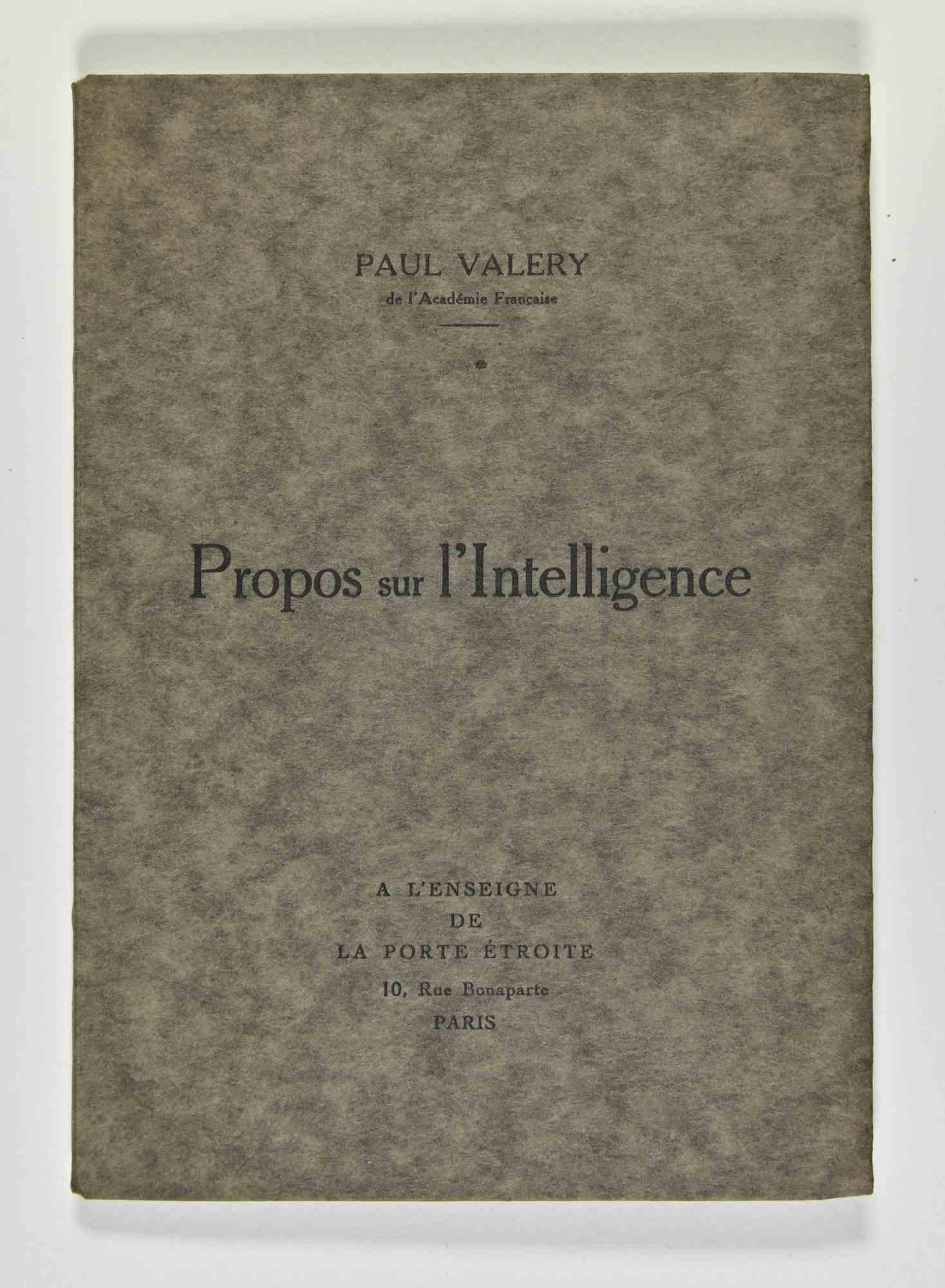 Propos sur L'Intelligence book written by Paul Valery - 1926 - Modern Art by Jacques Villon