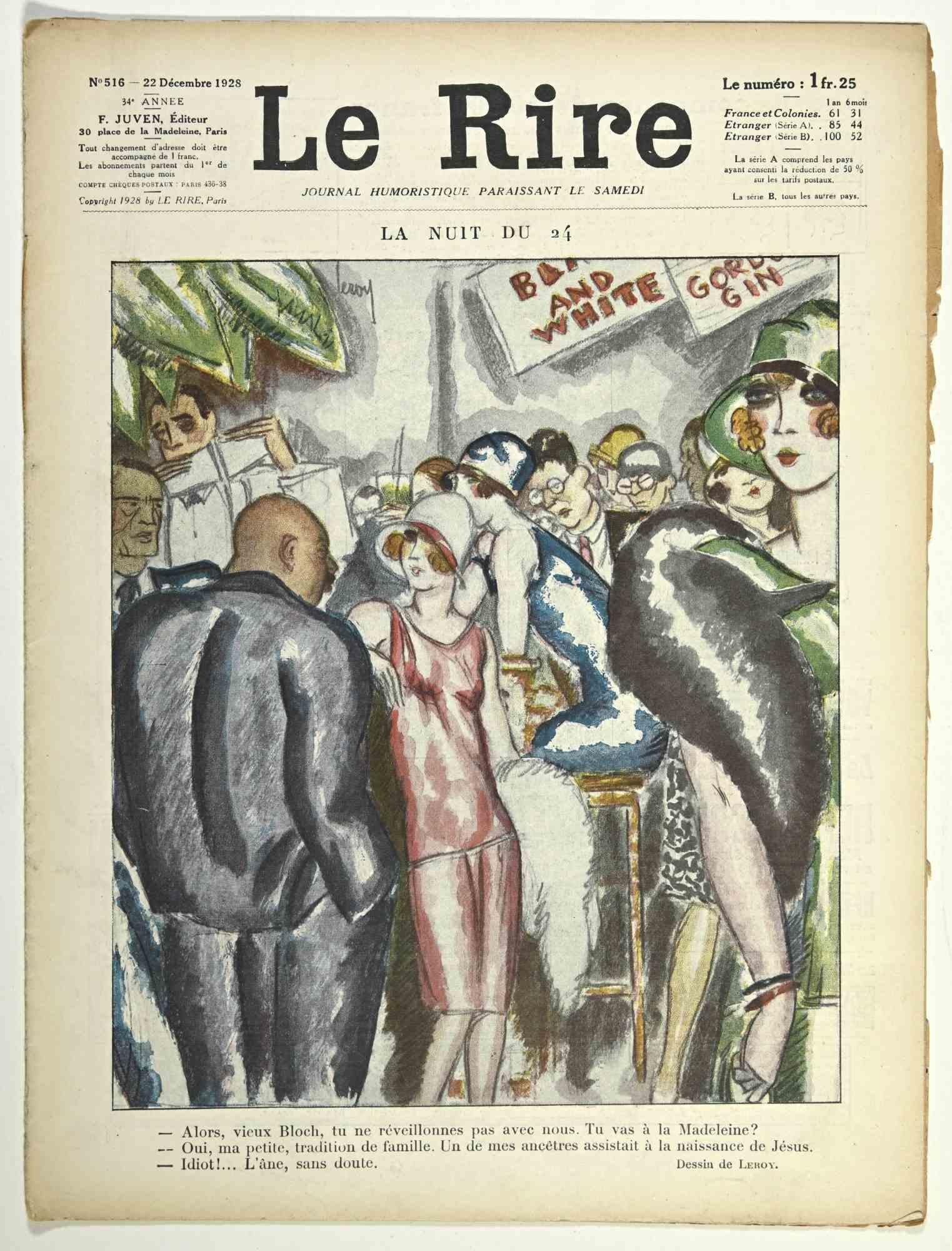 Le Rire - Magazine comique vintage, 1928 - Art de  Paul  Leroy