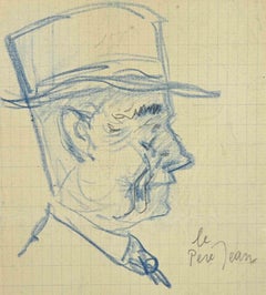 Le Pere Jean - Drawing by André Meaux Saint-Marc - Th Early 20th Century