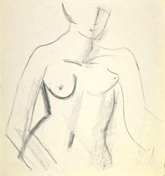 The Nude - Zeichnung von L. B. Saint-André - Mitte 20. Jahrhundert