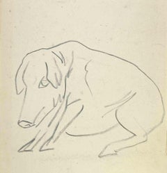 Antique The Little Pig - Drawing by L. B. Saint-André - Mid 20th Century