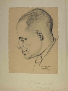 Porträt eines Mannes - Zeichnung von Jacqueline Barbet - 1944