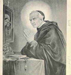 The  Old Man's Face - Drawing by L. B. Saint-André - Mid 20th Century