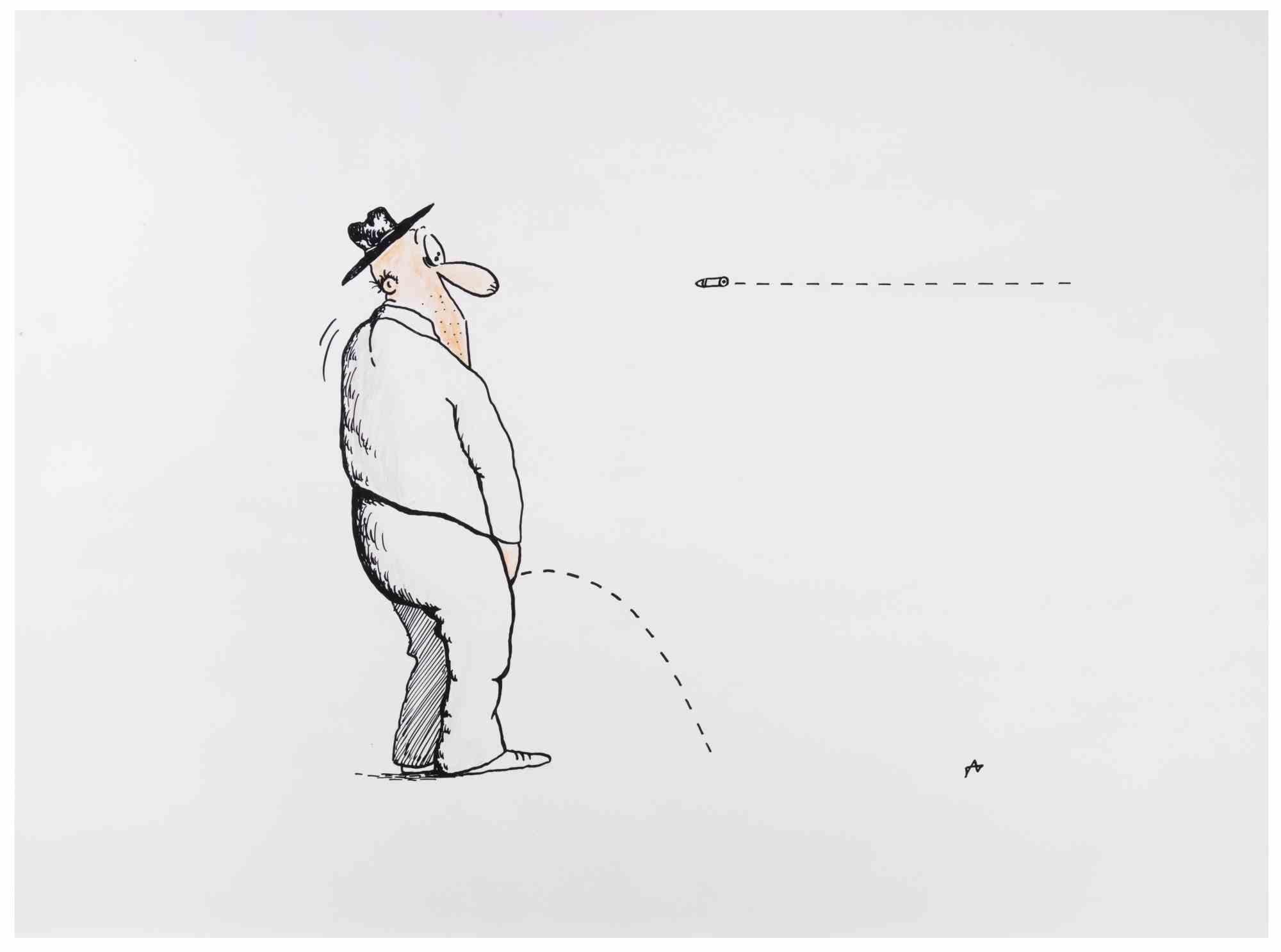 The Lines ist ein Zeichenkunstwerk, das Alexander Dubovsky in den 1980er Jahren realisierte.

Aquarell und Tuschezeichnung auf Papier.

Rechts unten handsigniert.

Der Erhaltungszustand ist gut.