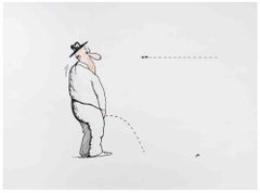 The Lines – Zeichnung von Alexander Dubovsky – 1980er Jahre