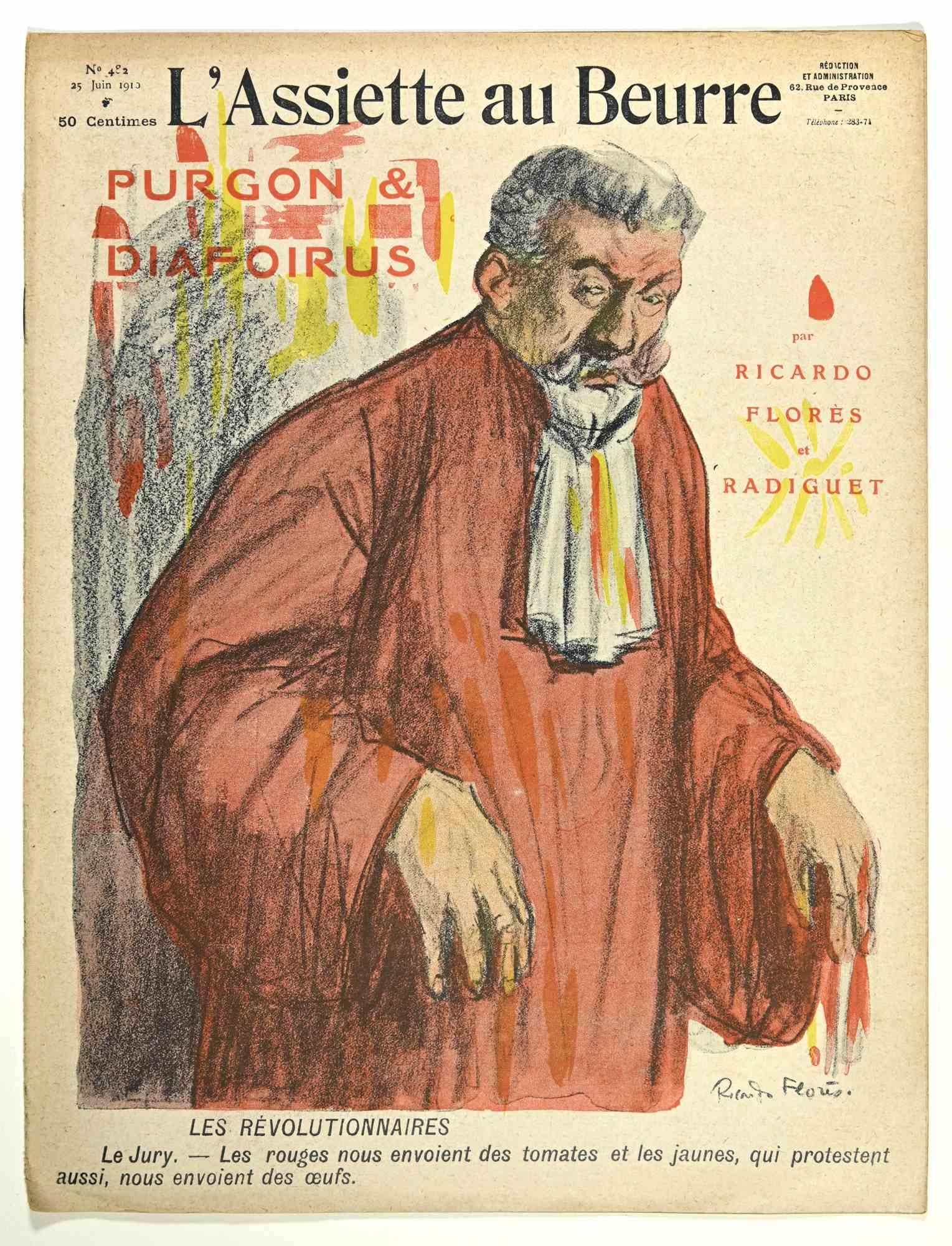 L'Assiette au Beurre - Vintage Comic Magazine - 1907 - Art by Ricardo Florés 