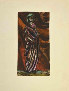 Eine drapierte Frau – Mixed Media von Ernest Fouard – 1920er Jahre