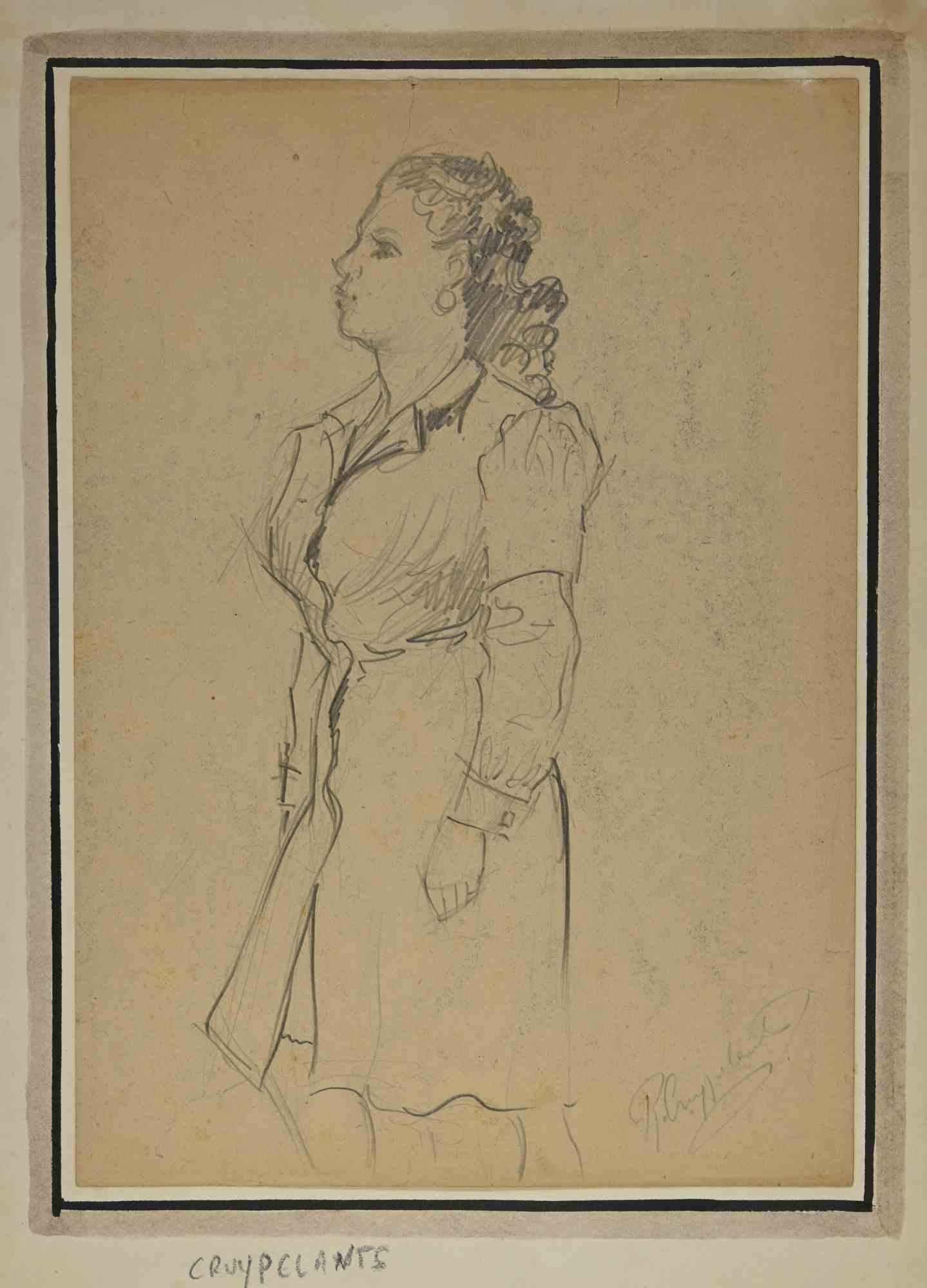 Portrait of a Woman is an Artwork  realized by  the Artist Roland Cruypelants (1882-1947).

Drawing pencil on paper, Hand-signed by the artist on the lower right corner.

The artwork is glued on cardboard. Total dimensions: 42x 31 cm.