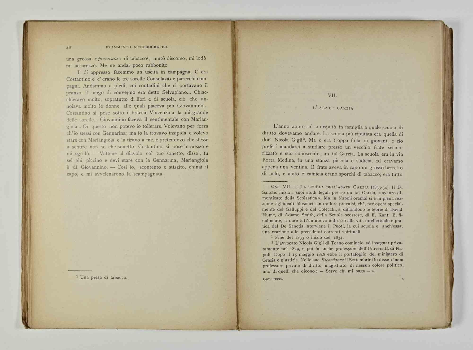 Jugend – Seltenes Buch von Francesco De Sanctis – 1936 im Angebot 2