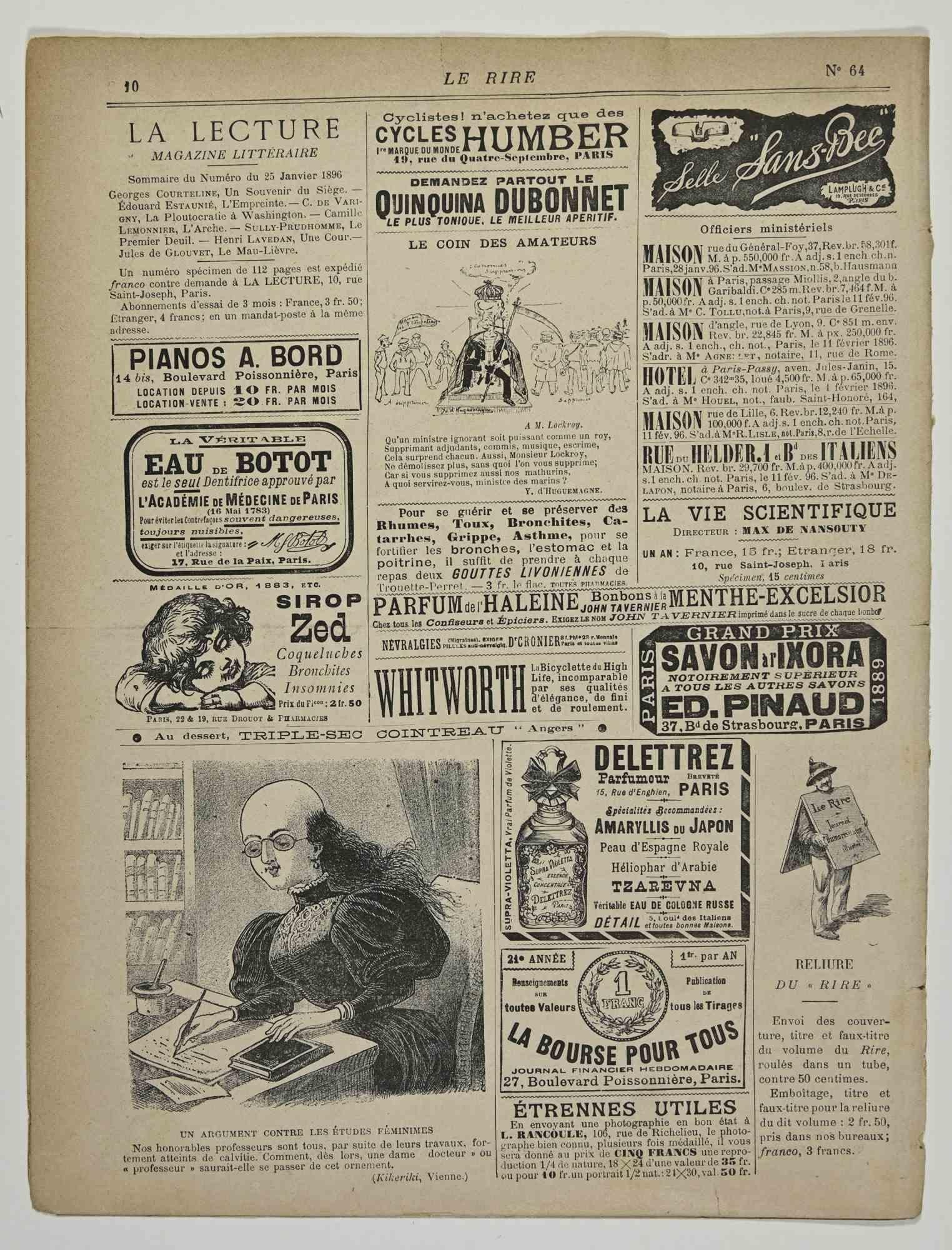 Le Rire - Magazine illustré d'après Pierre-Georges Jeanniot - 1896 en vente 1