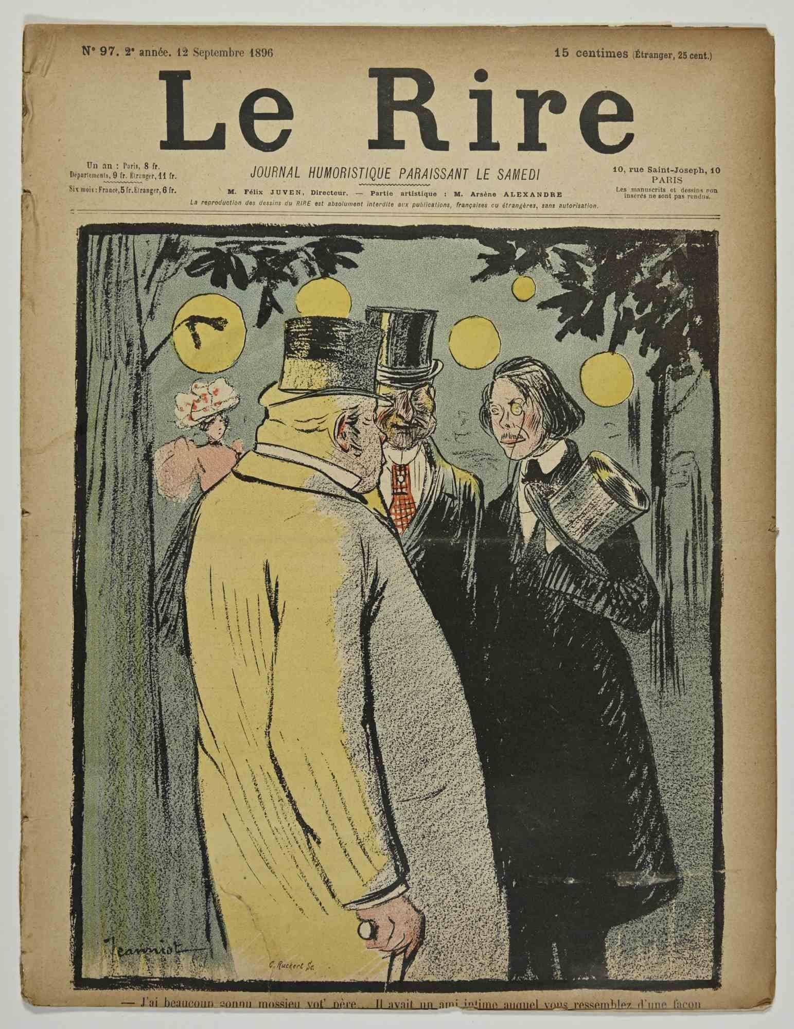 Le Rire is a Comic Magazine published in 1896, reproducing in lithographs the  drawings by Pierre-Georges Jeanniot (1848–1934).

