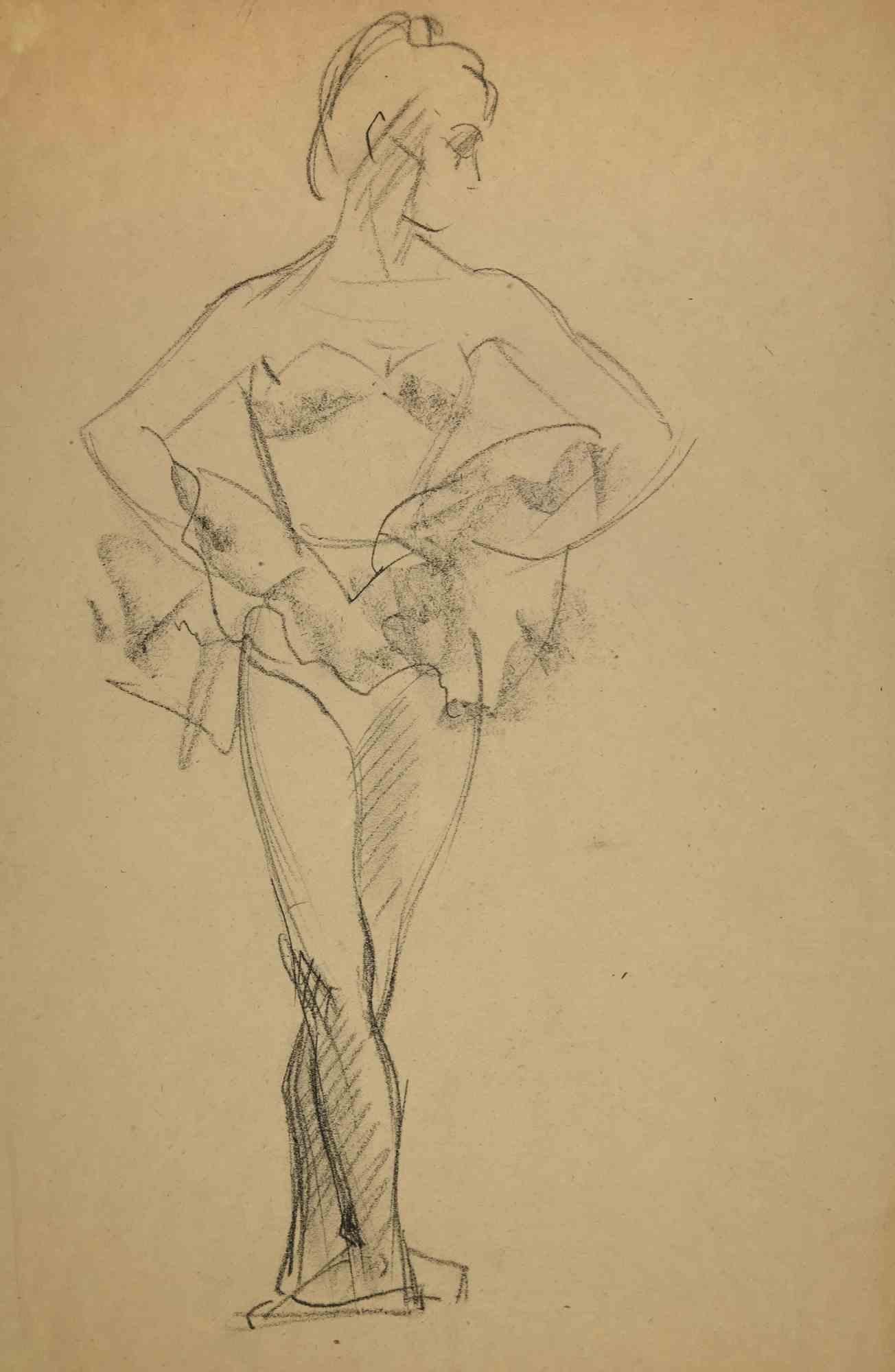 Dancer is a drawing made by Simone Vaulpré during the 20th century.

Pencil on paper.

Good condition.
