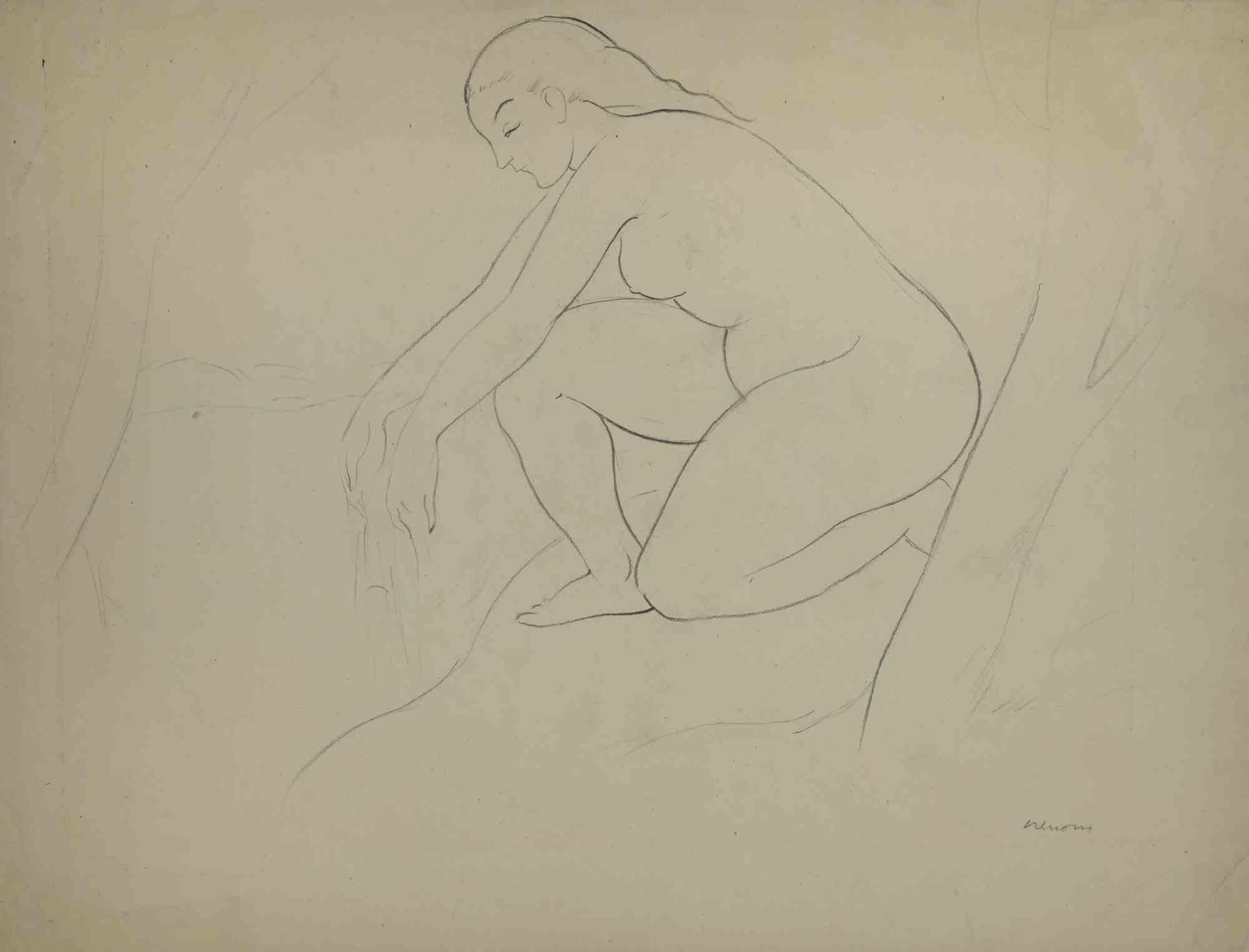 Untitled is  an artwok realized by the Spanish Artist Miquel Renom (1912-1984) .

Drawing on paper. Hand Signed on the right corner.

The artist wants to define a well-balanced composition, through preciseness and congruous B./W. colors.

Good