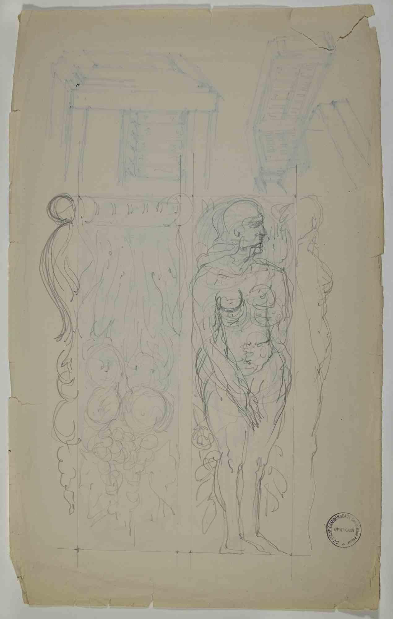 Nudo è un disegno realizzato dall'artista francese Paul Garin (Nizza, 1898-1963) negli anni Cinquanta.

Matita su carta, firmato a mano sul retro. Timbro a inchiostro nero sull'angolo inferiore destro: " Catherine Charbonneux Commissaire Priseur -