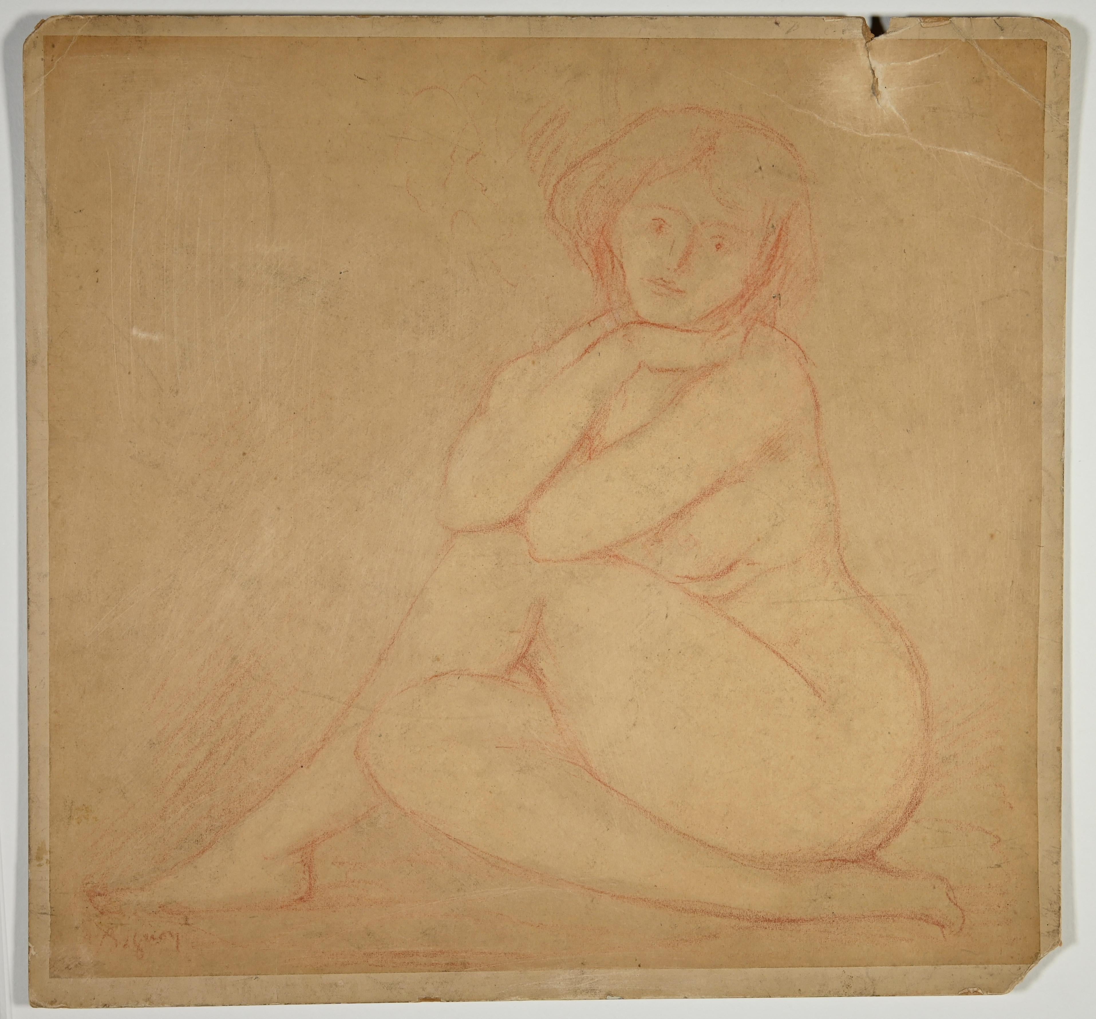 Nude of Woman ist ein Kunstwerk des französischen Künstlers Emile André LeRoy.

Pastell-Zeichnung auf Papier. Handsigniert am linken Rand.

Guter Zustand bis auf einen kleinen Einriss am rechten Rand des Papiers.

Emile André Leroy (1899-1953) war