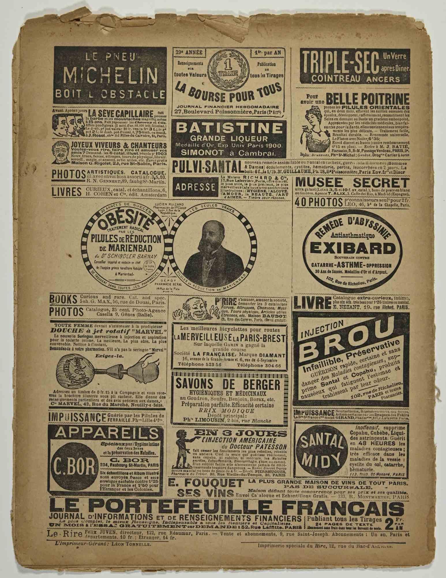 Le Rire - Magazine illustré d'après Lucien Metivet - 1902 - Moderne Art par Lucien Métivet