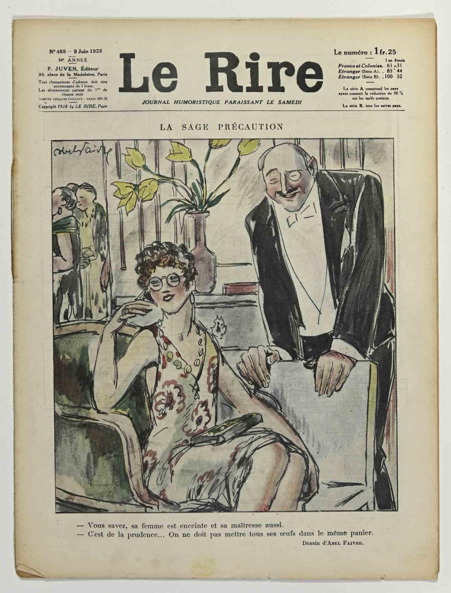 Le Rire - Magazine illustré par Abel Faivre - 1928 - Art de Jules-Abel Faivre