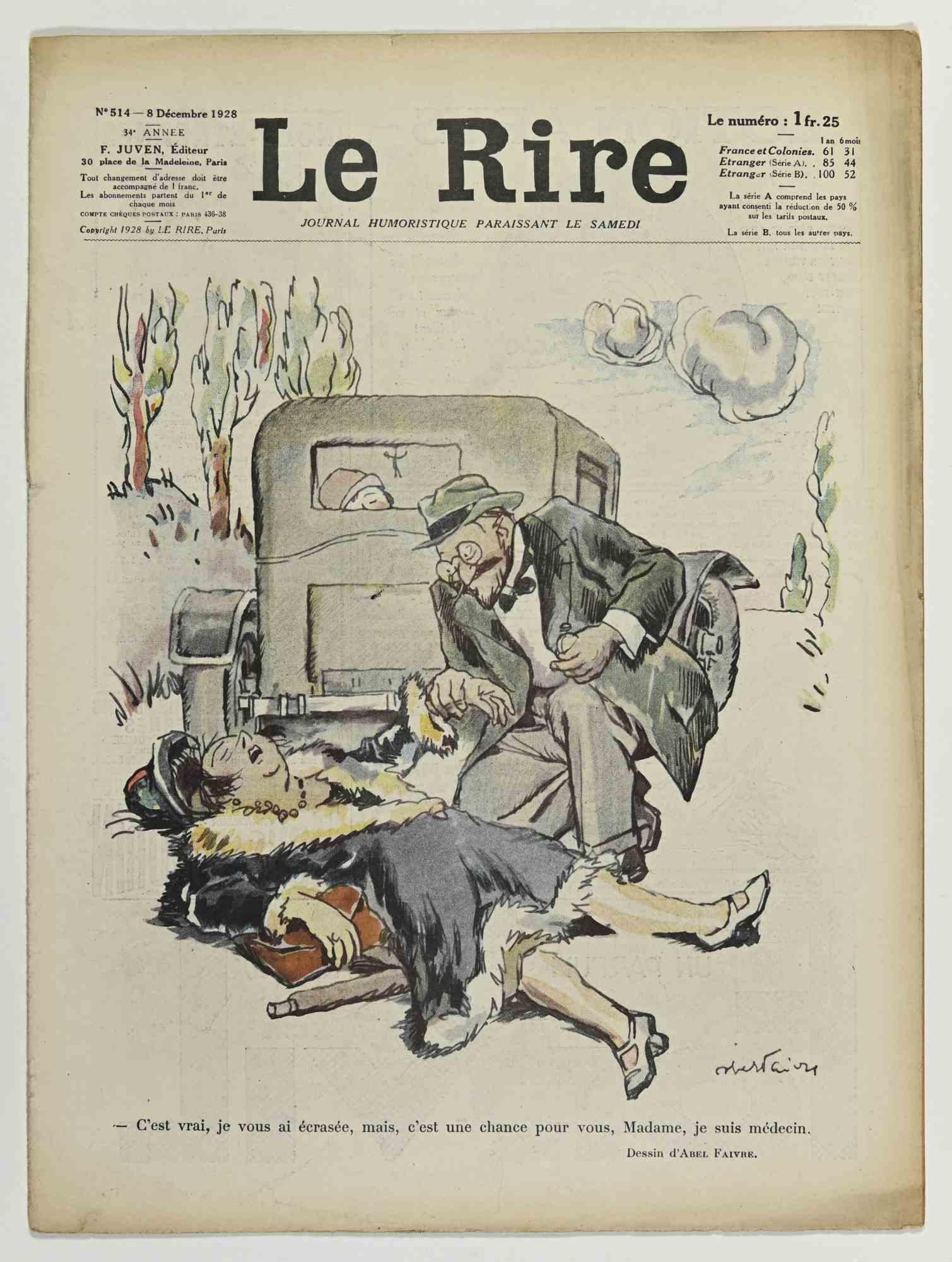 Le Rire - Illustrated Magazine by Abel Faivre - 1928 - Modern Art by Jules-Abel Faivre