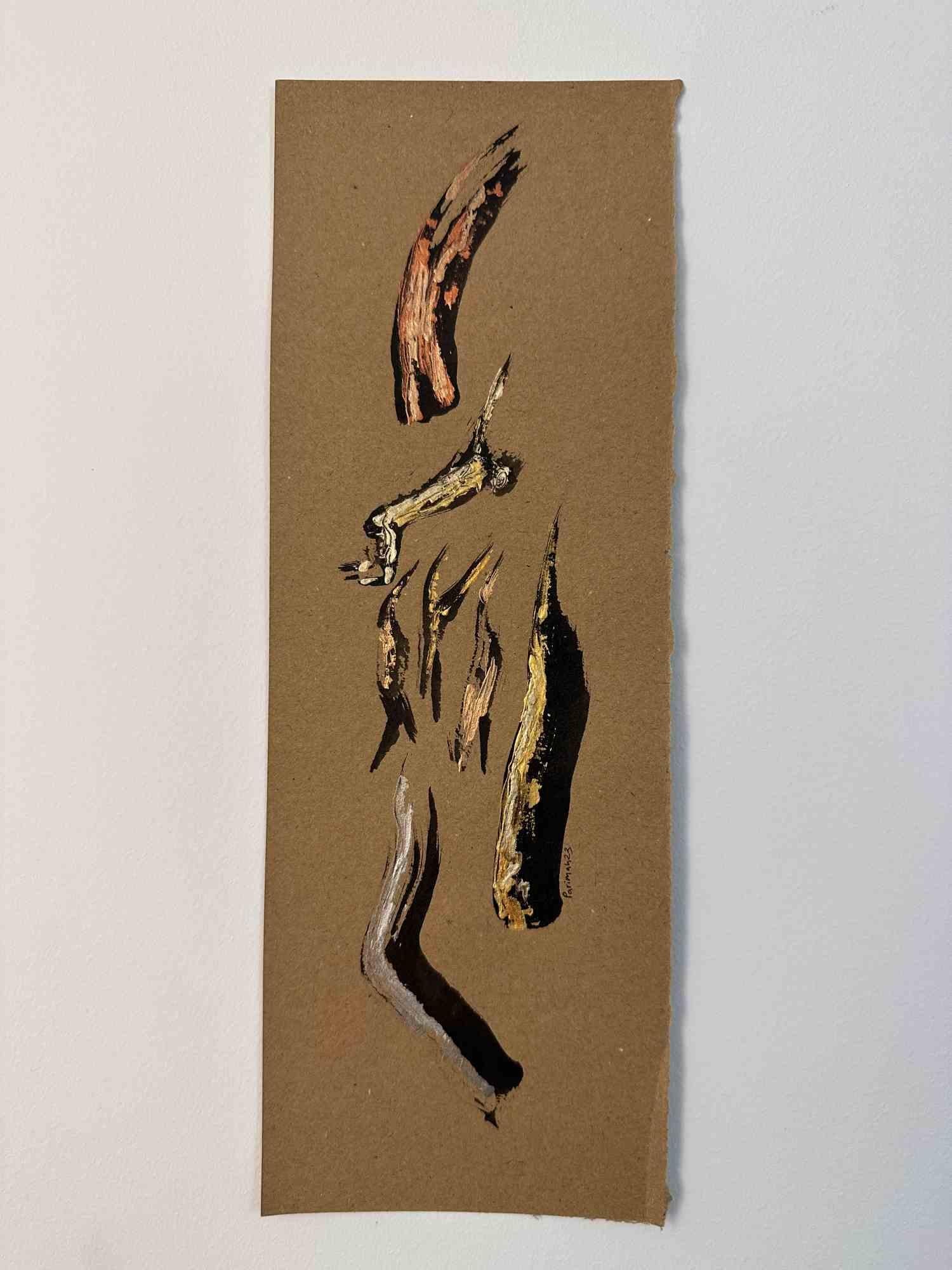 Golden Song of Revolution is a drawing realized by Iranian Painter and Poet Parimah Avani in 2023.

Sumi, Persian ink, and acrylic on kraft paper.

Song of Freedom in Copper Color is a drawing realized by Iranian Painter and Poet Parimah Avani in