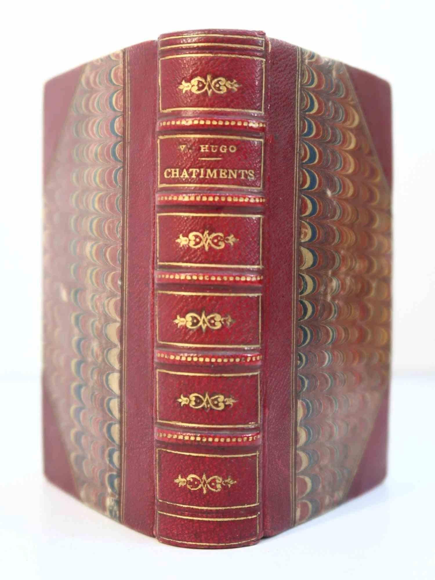 Châtiments is a rare book by Victor Hugo published in 1853

Edit by Imprimerie universelle, Saint-Helier – New York, Genève

Original edition in a coeval half leather binding.  

392 pages. In fine condition