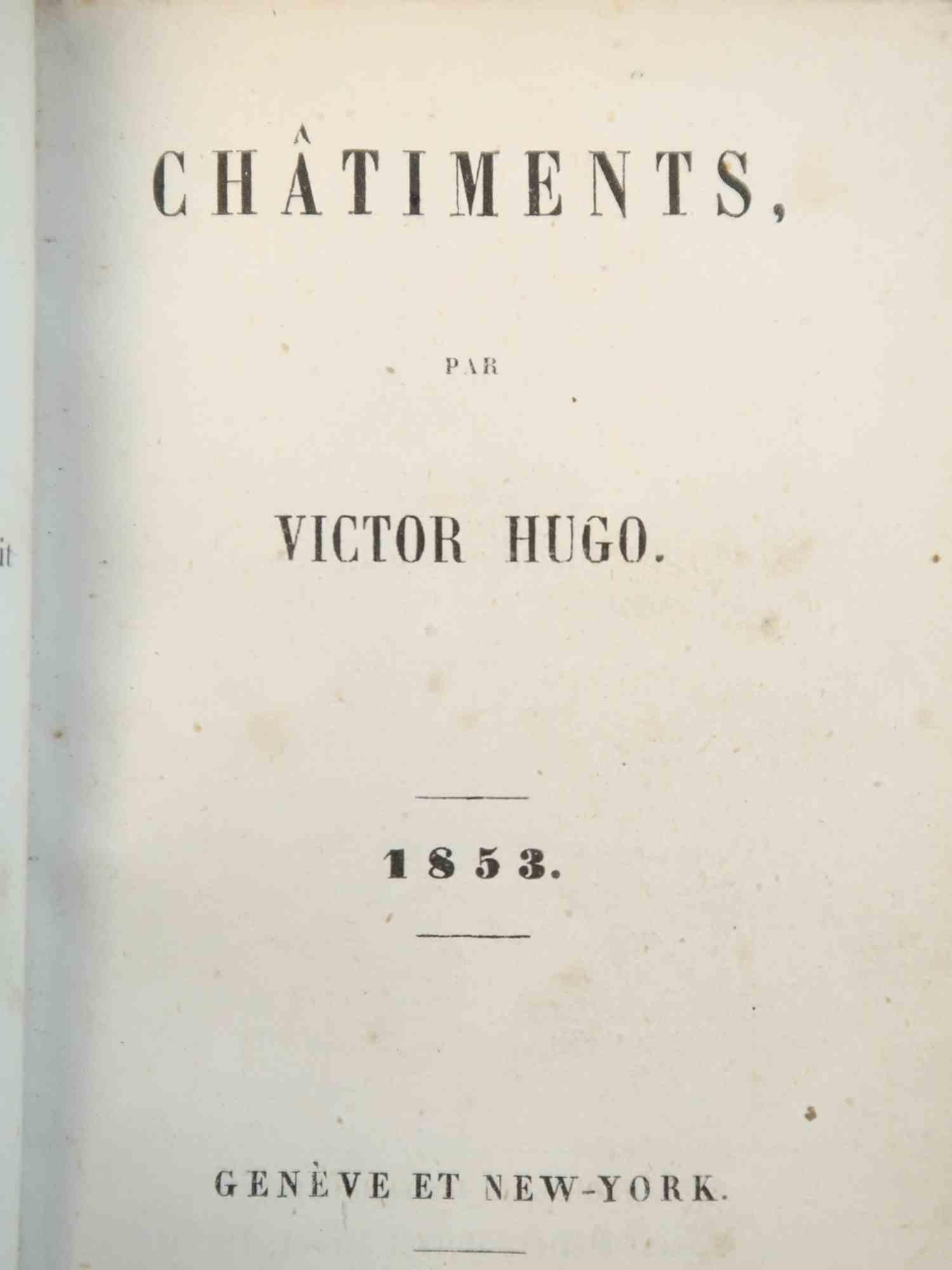 Châtiments - Rare Book by Victor Hugo - 1853 For Sale 3