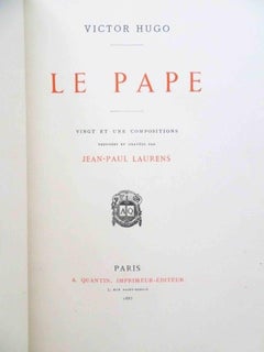 Antique Le Pape - Rare Book by Victor Hugo - 1885