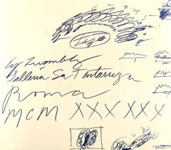 Cy Twombly Ausstellungsprospekt - Galleria La Tartaruga 1960