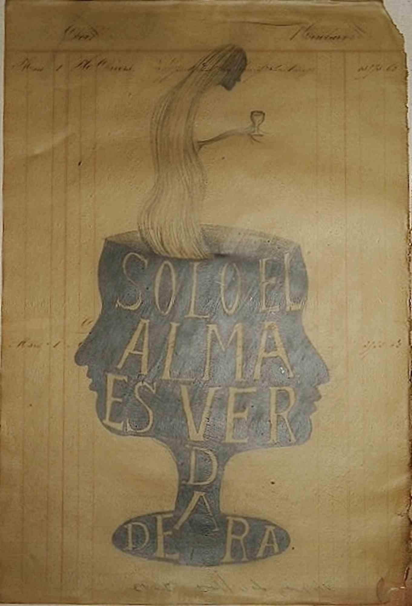 Solo el alma es verdadera is a contemporary artwork realized by Sandra Vásquez de la Horra in 2013.

Pencil on waxed paper.

Hand signed on the back.

Sandra Vasquez De La Horra was born in Viña del Mar in Chile in 1967. She studied visual