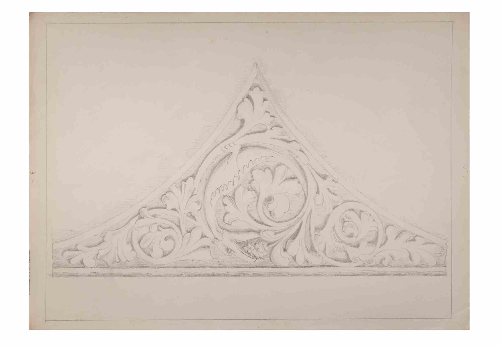 Decorative motif  is an Artwork realized by the Italian Artist Aurelio Mistruzzi in 1905.

Pencil Drawing on paper.

Good conditions.

Aurelio Mistruzzi (1880-1960) studied at the Udine Art School, having classes with the Sculptor De Paoli. He moved