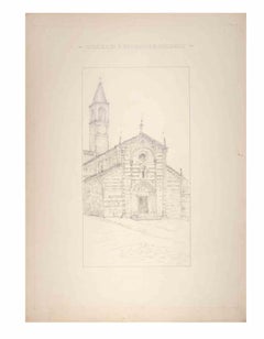 Chiesa di S. Giovanni A. Maderno - Drawing by Aurelio Mistruzzi - 1905
