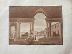 Antique Palazzo Farnese - Drawing - 19th Century