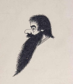 Portrait of Man - Drawing attri. to Emilio Giannelli - 1990s