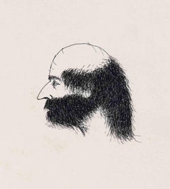 Portrait of Man - Drawing attri. to Emilio Giannelli - 1990s