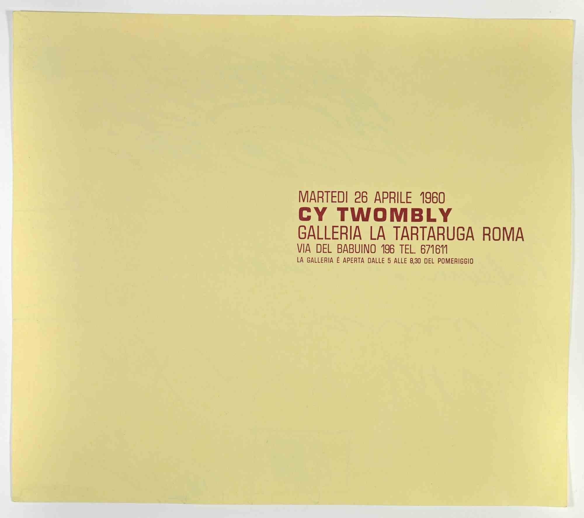 Cy Twombly - Exhibition Galleria La Tartaruga 1960 - Contemporary Art by (after) Cy Twombly