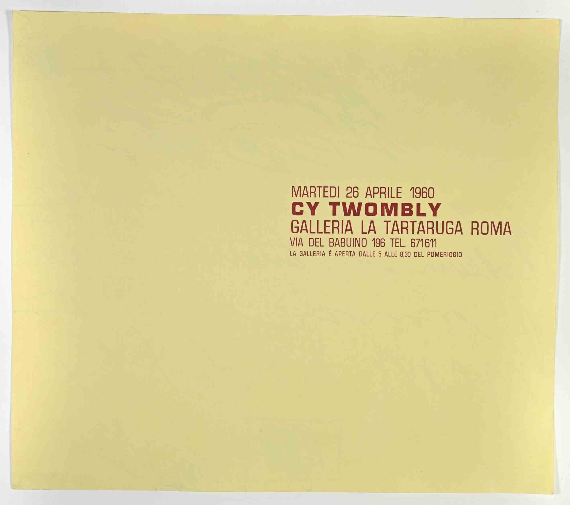 Cy Twombly - Mostra Galleria La Tartaruga 1960 - Art Contemporaneo di (after) Cy Twombly