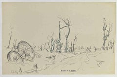 Antique The Road - Drawing by Paul Emile Colin - Early-20th century