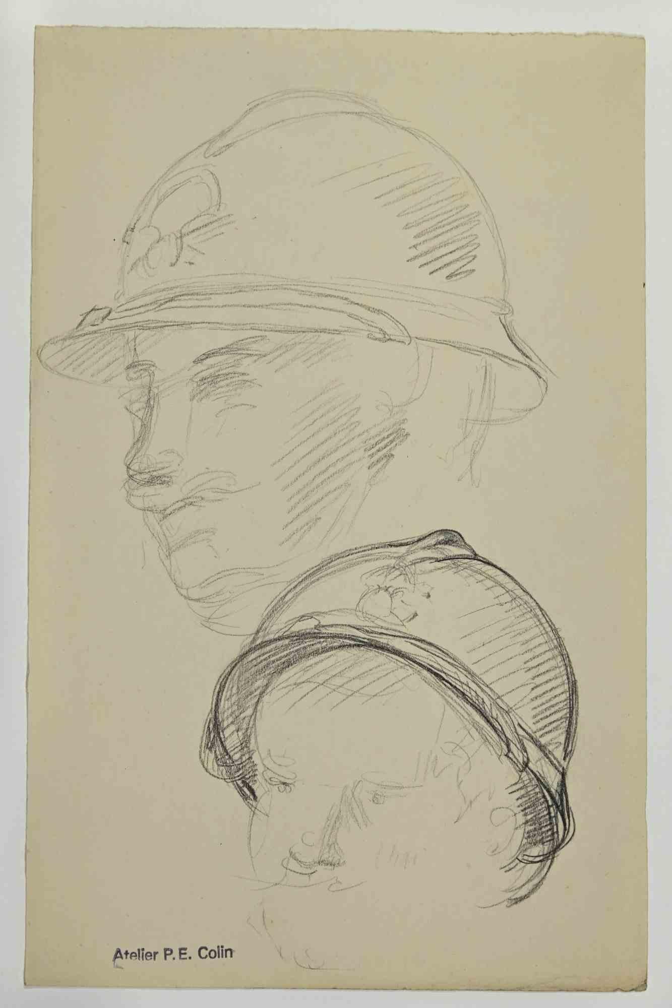 Soldiers Paraglider ist eine Zeichnung von Paul Emile Colin aus dem frühen 20. Jahrhundert.

Kohlestift auf elfenbeinfarbenem Papier

Auf der Unterseite gestempelt.

Guter Zustand mit leichten Stockflecken.

Das Kunstwerk wird durch geschickte