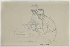 Planning in the War - Drawing by Paul Emile Colin - Early-20th century