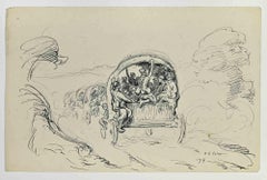 parture of Soldiers – Zeichnung von Paul Emile Colin – Anfang 20. Jahrhundert