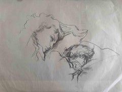 Sleeping - Drawing - 1950s