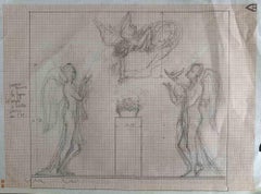 Angels of Canova - Drawing by Leo Guida - 1950s