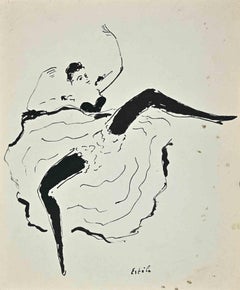 Danseuse - Dessin de Michel Estèbe - Années 1980